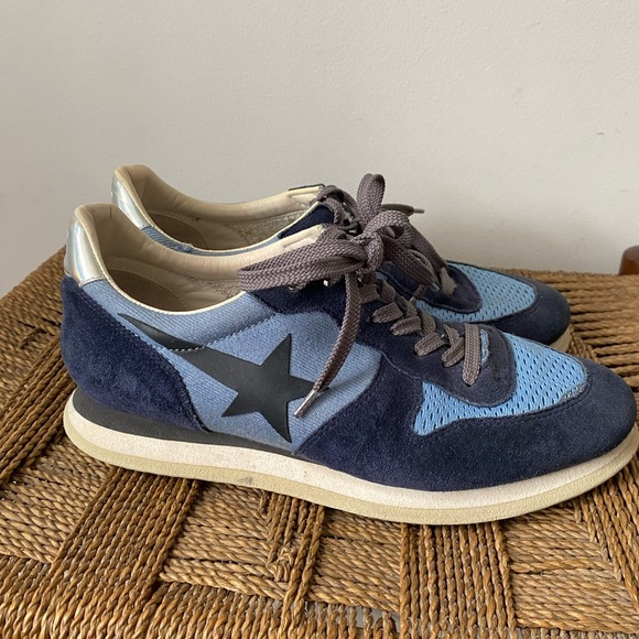HAUS Golden Goose Shoes Women’s 7 Suede Blue and Black Star Sneakers - Picture 3 of 8